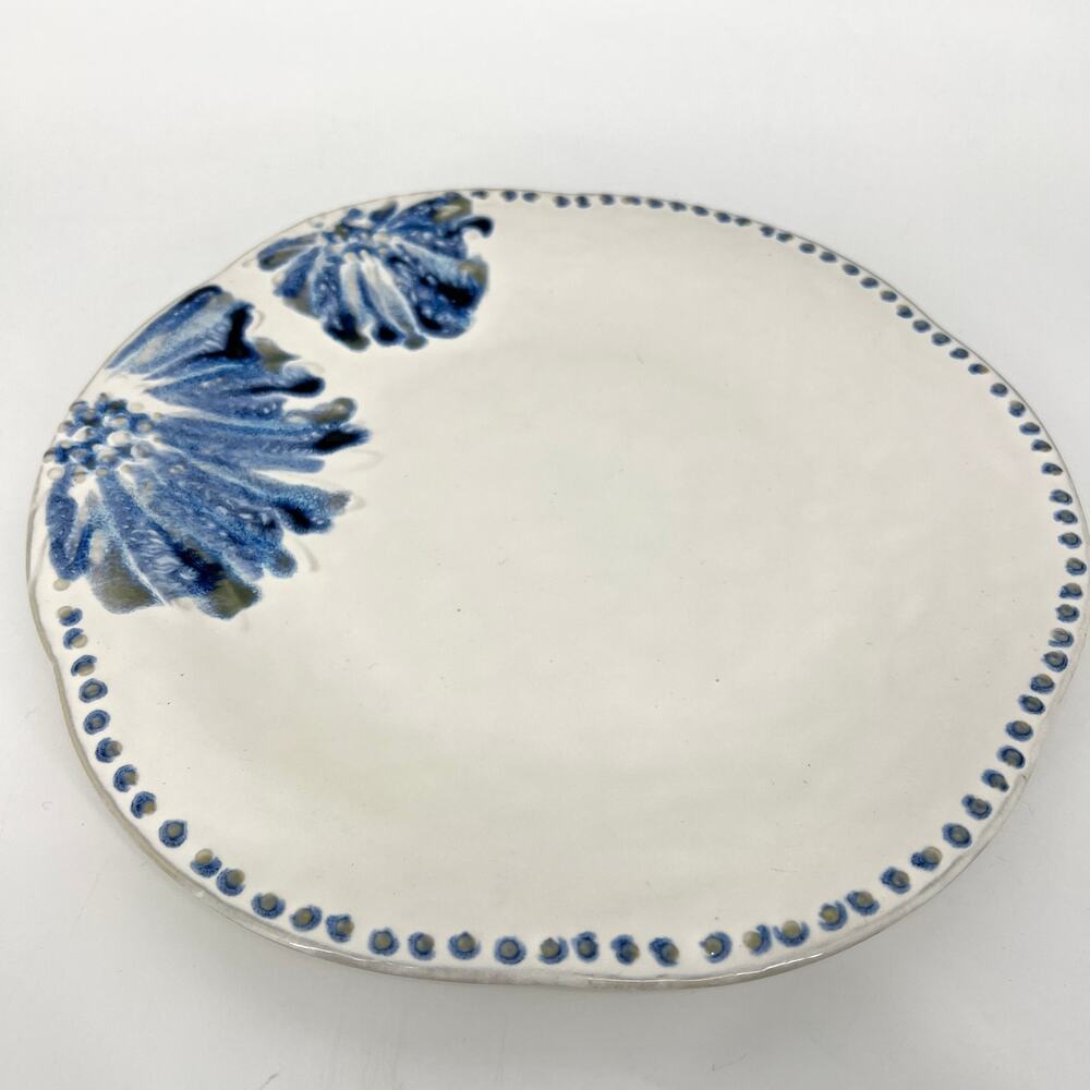 Anthropologie Ginny Blue Bloom 11" Dinner Plate Single Plate Discontinued